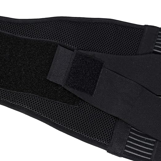 NeoTech Care Adjustable Compression Back Brace Lumbar Support Belt, Black, Size XL