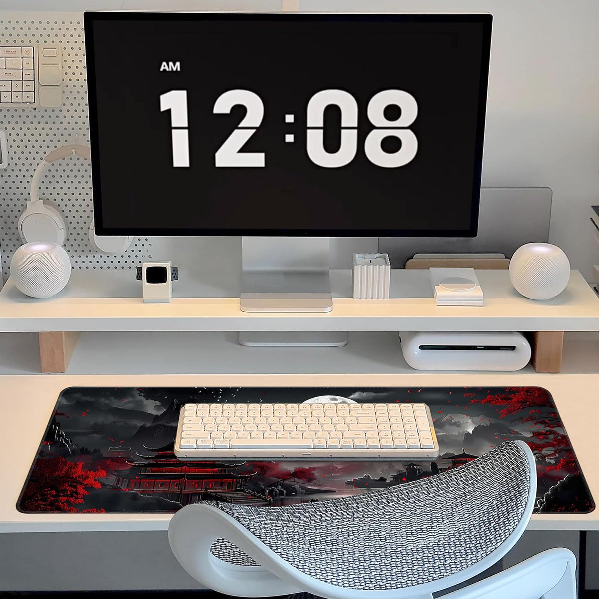 Mouse Pad Desk Mat XL Mouse Pad Gaming Keyboard Mat Office Desk Decor Accessories (Half Month)