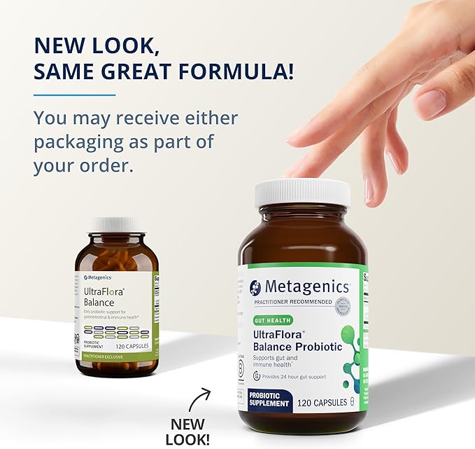 Metagenics Bundle - D3 5000 & UltraFlora Balance - 120 Softgels of D3 5000 for Immune Support, Bone Health & Heart Health - 120 Capsules of UltraFlora Balance for Digestive Health