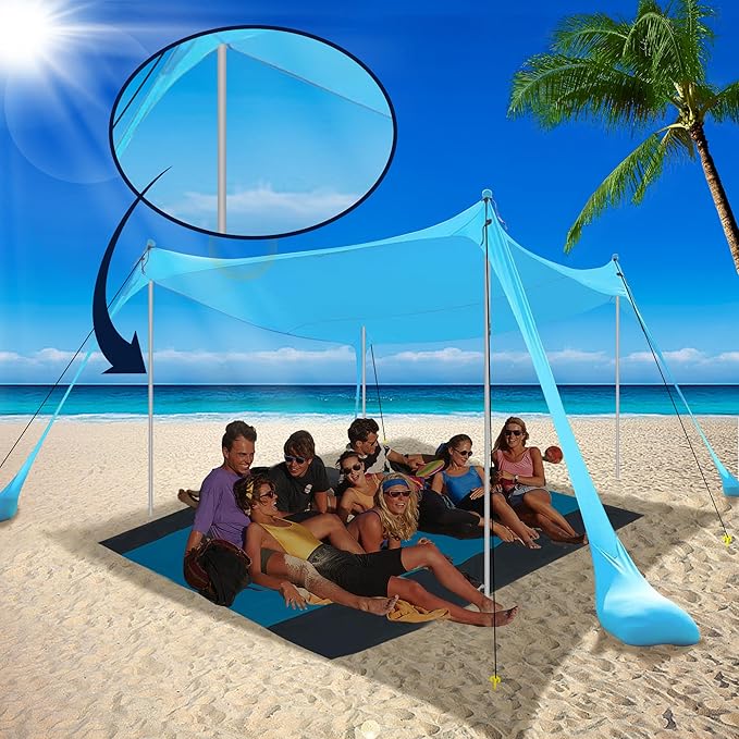 BOTINDO Tent Poles Replacement, Canopy Poles for Beach Accessories 6.5 Feet Beach Tent Canopy Extra Poles for Camping, Hiking, Backpacking, Parties (1)