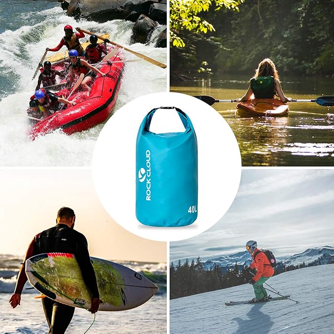 ROCK CLOUD Dry Bag Waterproof 10L Dry Sack for Kayaking Rafting Boating Beach Surfing Swimming Canoe Camping Hiking Fishing Ski