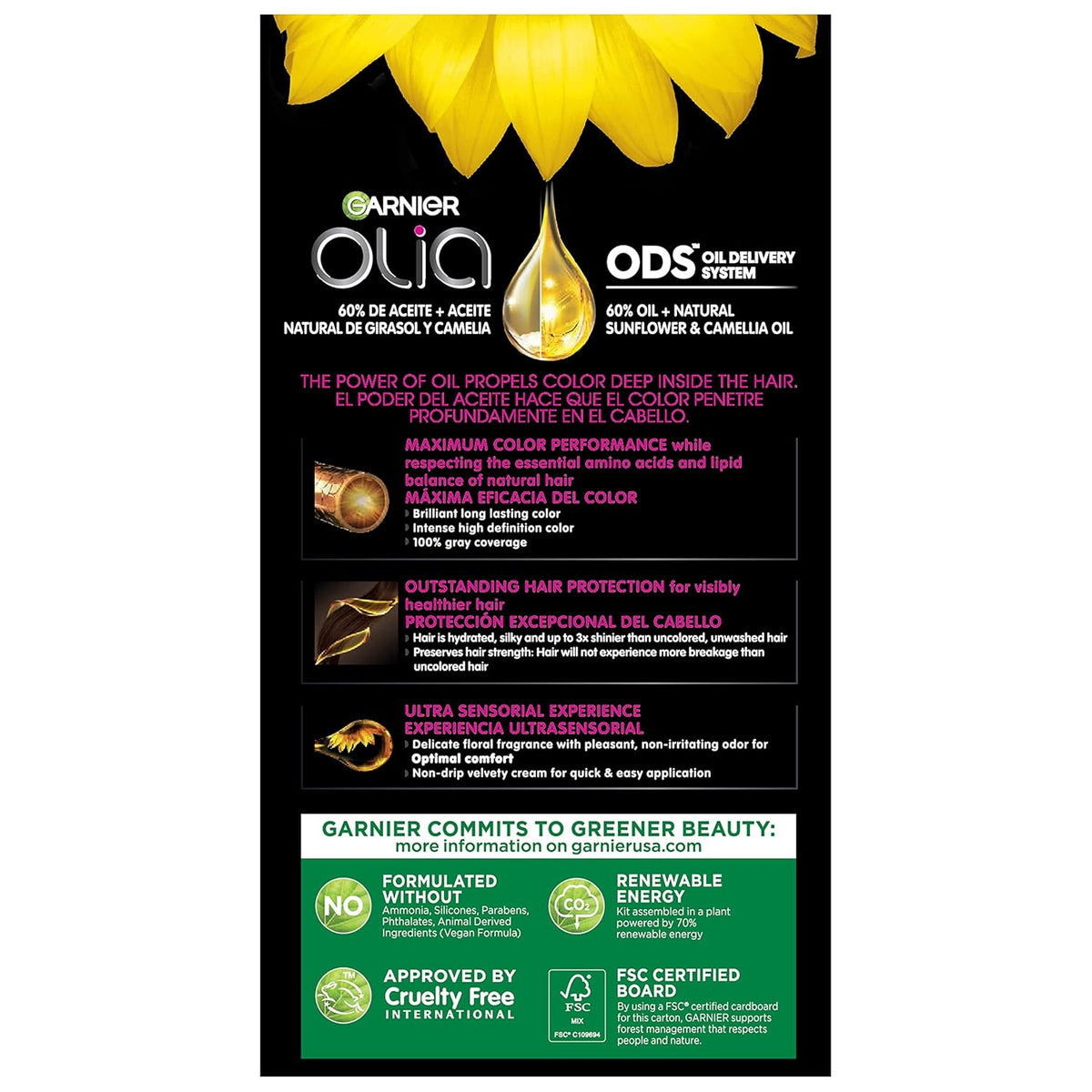 Garnier Hair Color Olia Ammonia-Free Brilliant Color Oil-Rich Permanent Hair Dye, 6.0 Light Brown, 1 Count (Packaging May Vary)