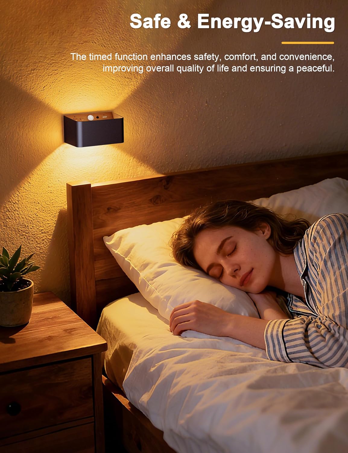 NIORSUN Motion Sensor Wall Light, 5000mAh Battery Operated Wall Sconce with Remote, 3CCT Dimmable Rechargeable Wall Lights,Wireless Sconces for Living Room Bedroom Hallway