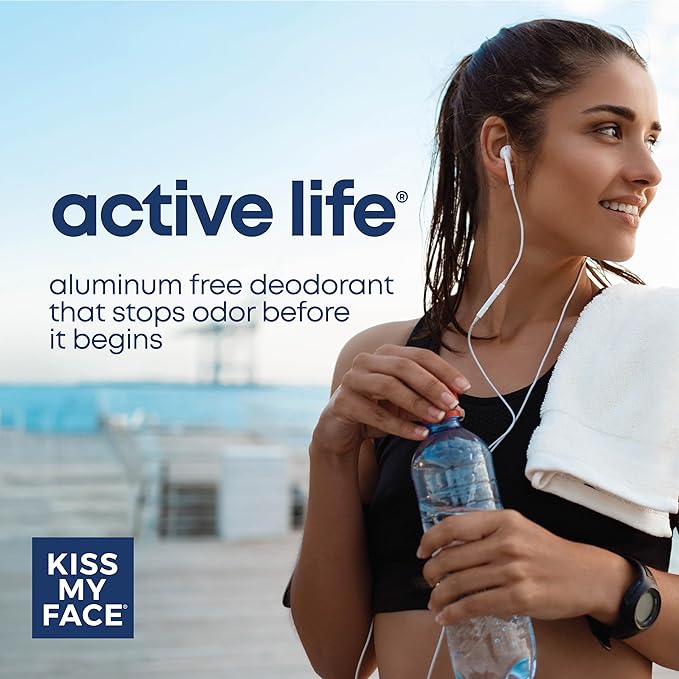 Kiss My Face Active Life Lavender Deodorant Stick, Unisex, 2.48 oz