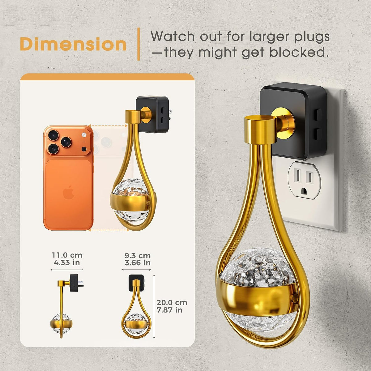Briignite RGB Night Lights Plug into Wall, Color Changing Nightlight