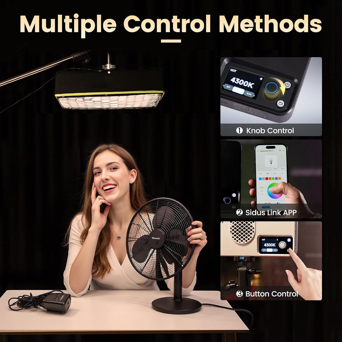 Amaran Pano 60c Kit 60W RGBWW Led Video Panel Light with Softboxes and Bag