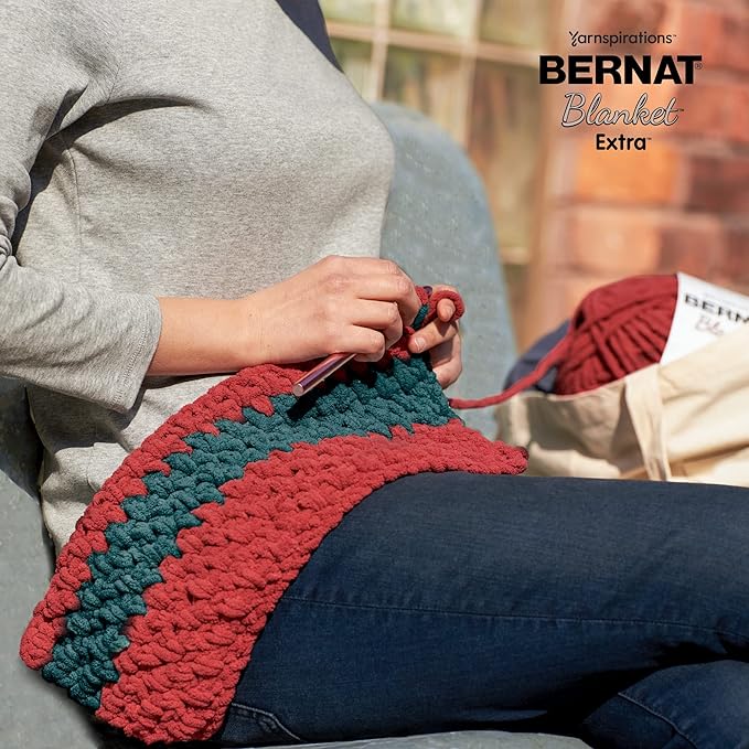Bernat Blanket Extra Chunky Chenile Acrylic Yarn - Pack of 2