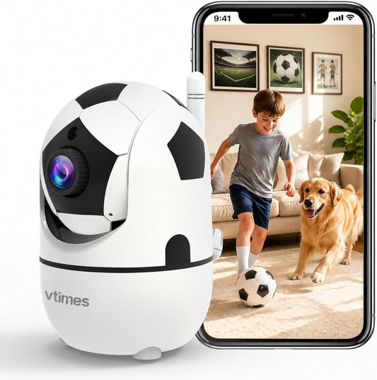 VTimes 1080P Pan/Tilt Indoor Camera, WiFi Cameras for Home Security