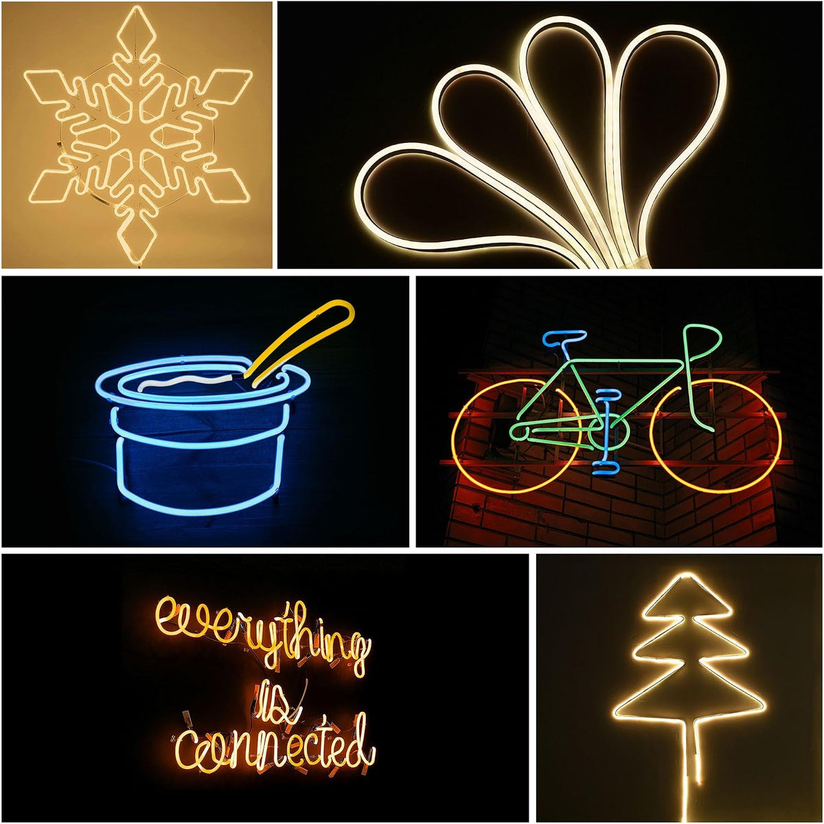 DELight AC 110-120V Waterproof IP65 Warm White 100ft LED Neon Rope Lights