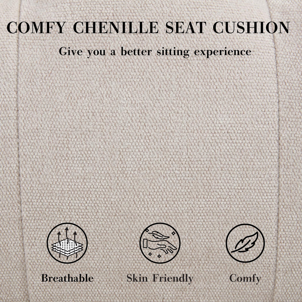 HEAH-YO Living Room Accent Chair Set of 1,Modern Armless Chair for Bedroom with Button Tufted Back and Wood Legs,Upholstered Comfy Reading Chair for Makeup Vanity Office Cafe,Chenille Beige