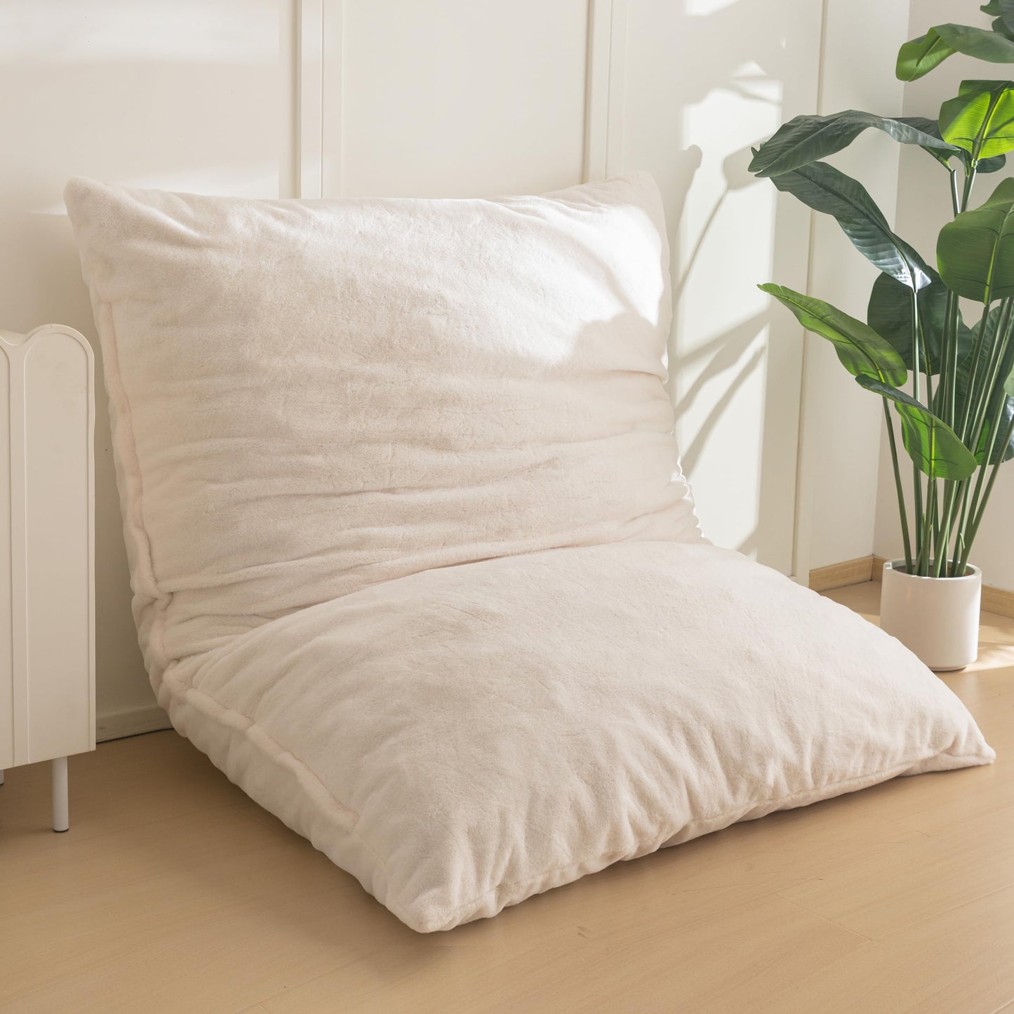 MAXYOYO 3 in 1 Bean Bag Chair, Giant Bean Bag Sofa Bed, Floor Mattress with High-Density Foam Filling and Machine Washable Cover, Bean Bag Chair for Adult
