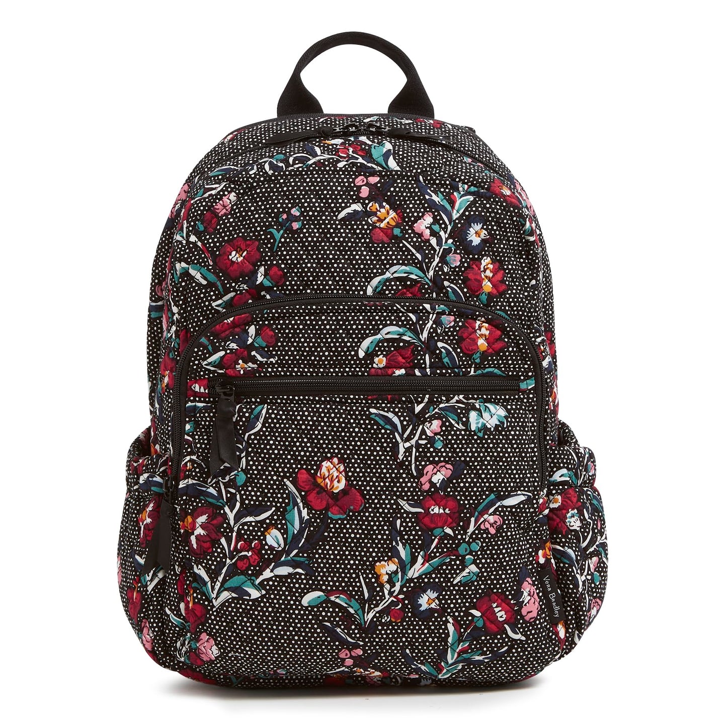 Vera Bradley Cotton Campus Backpack, Perennials Noir Dot