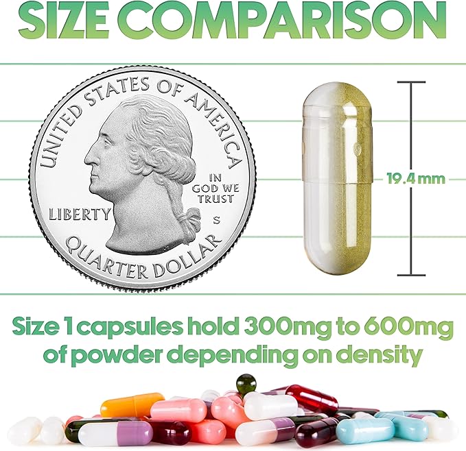 XPRS Nutra Size 1 Empty Capsules - 500 Count Colored Empty Gelatin Capsules - Pill DIY Supplement Capsule Filling - Fillable Color Gel Caps Pills for Do-It-Yourself Supplements (Black/Red)