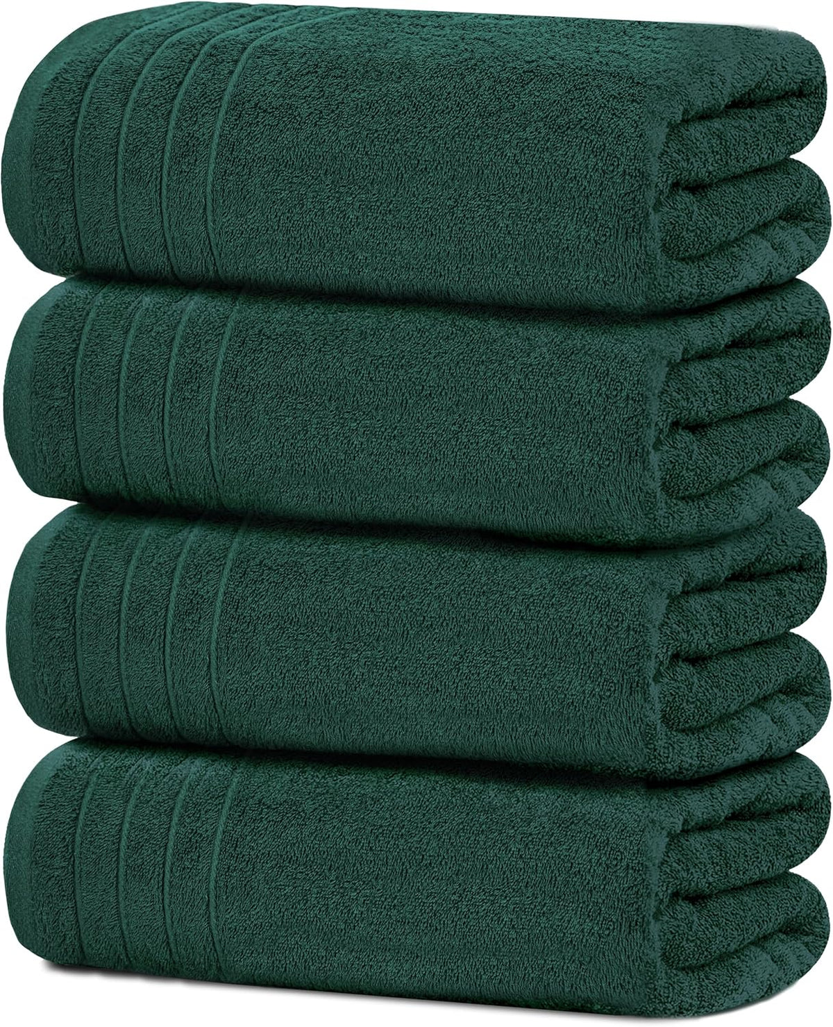 Tens Towels 4 Piece Extra Large Bath Towels 30 x 60 Inches, Green