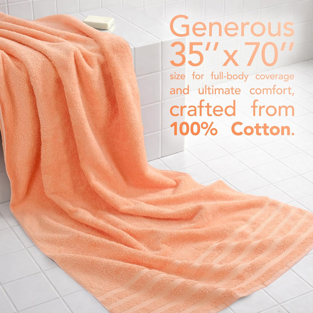 American Soft Linen 100% Cotton Luxury Turkish Towels, 35x70 XL Bath Sheet
