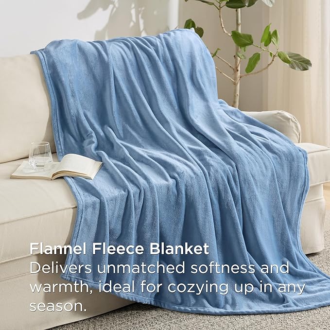 Bedsure King Comforter Set Navy Blue, 8 Pieces Prewashed King Size Bed in a Bag with Soft Fleece Bed Blanket, Down Alternative Bedding Set for All Seasons, Sheets, Pillowcases & Shams