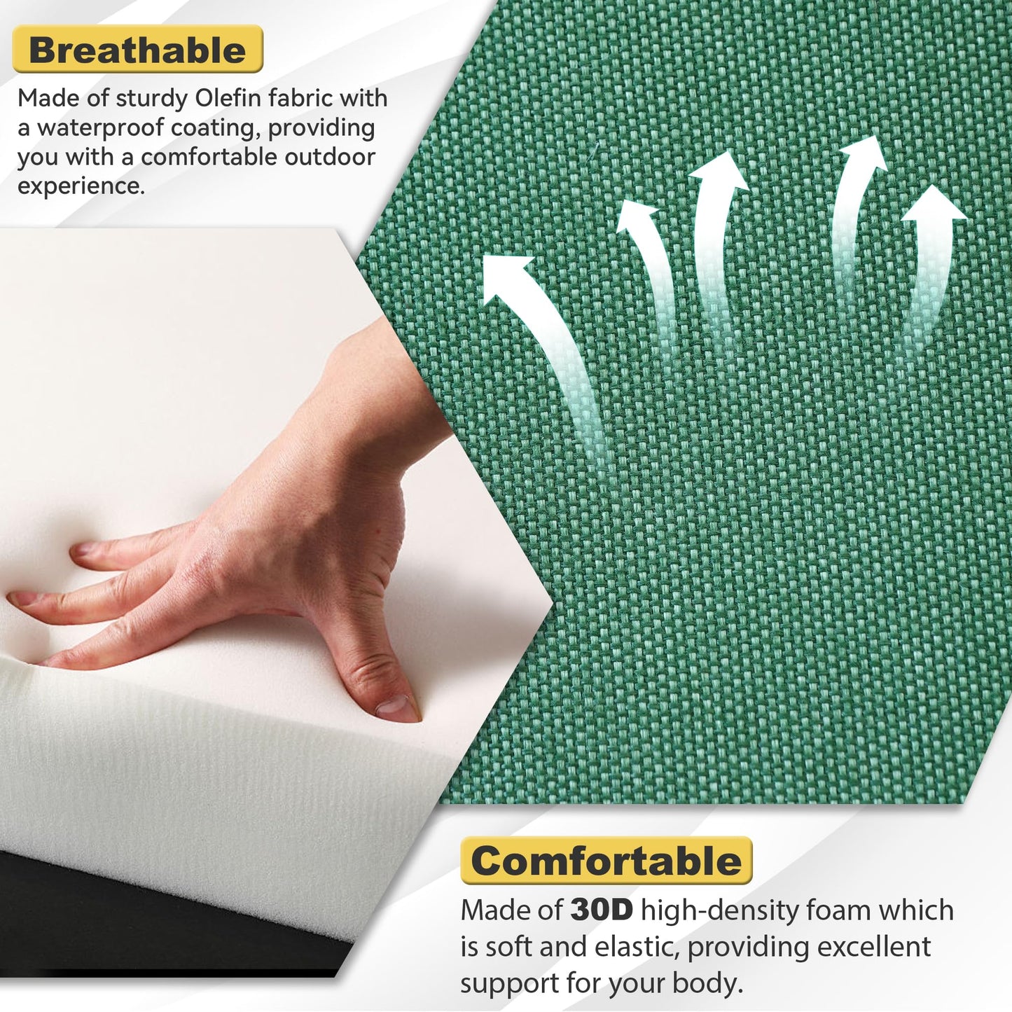 AONETOZ Deep Seat Patio Cushions Set 19 x 19 Inch,Olefin Fabric Outdoor Seat Cushion,Patio Furniture Cushions with Removable Cover,Rain-Proof and Fade Resistant Deep Seat Bottom & Back Cushion,1set