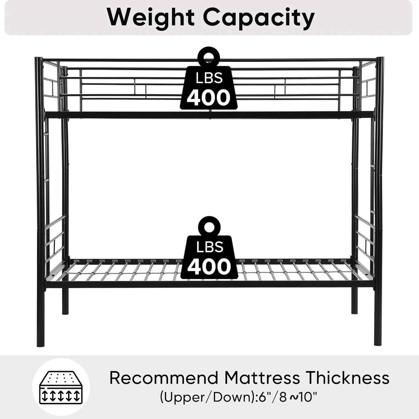 Twin Metal Bunk Bed Frame