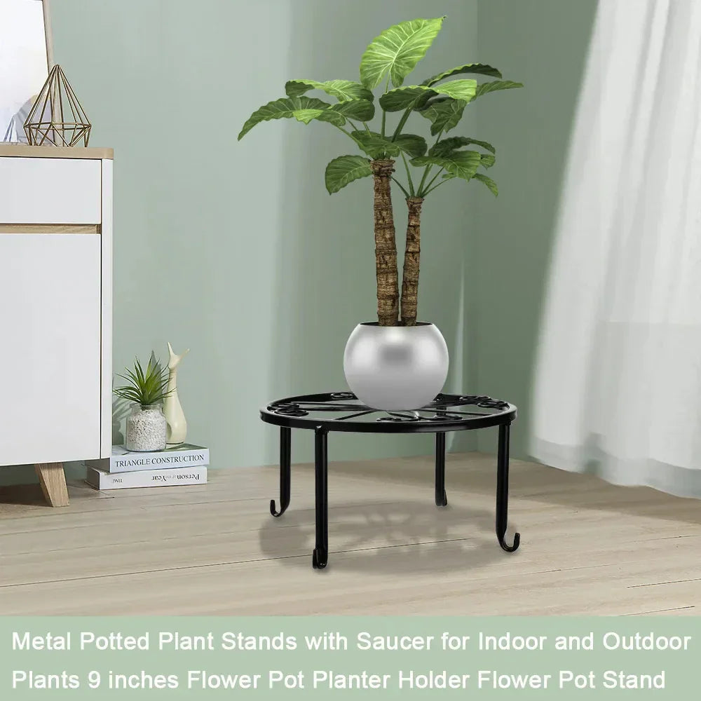 Metal Plant Stand with Saucer