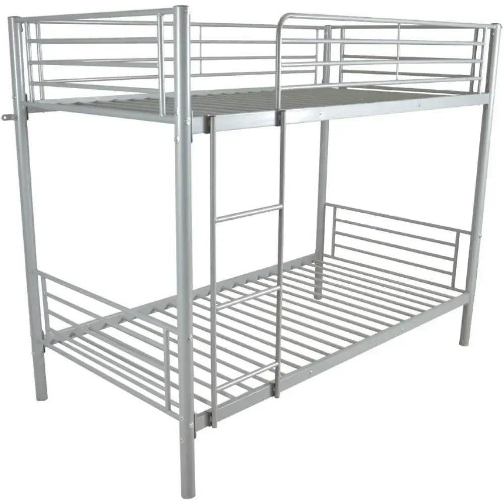 White Twin Bunk Bed with Storage