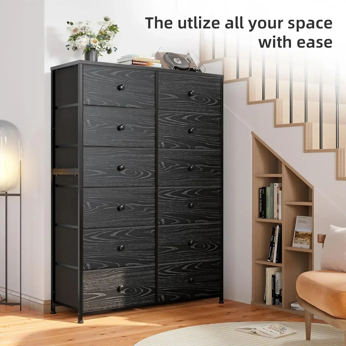Tall Bedroom Dresser with Drawers