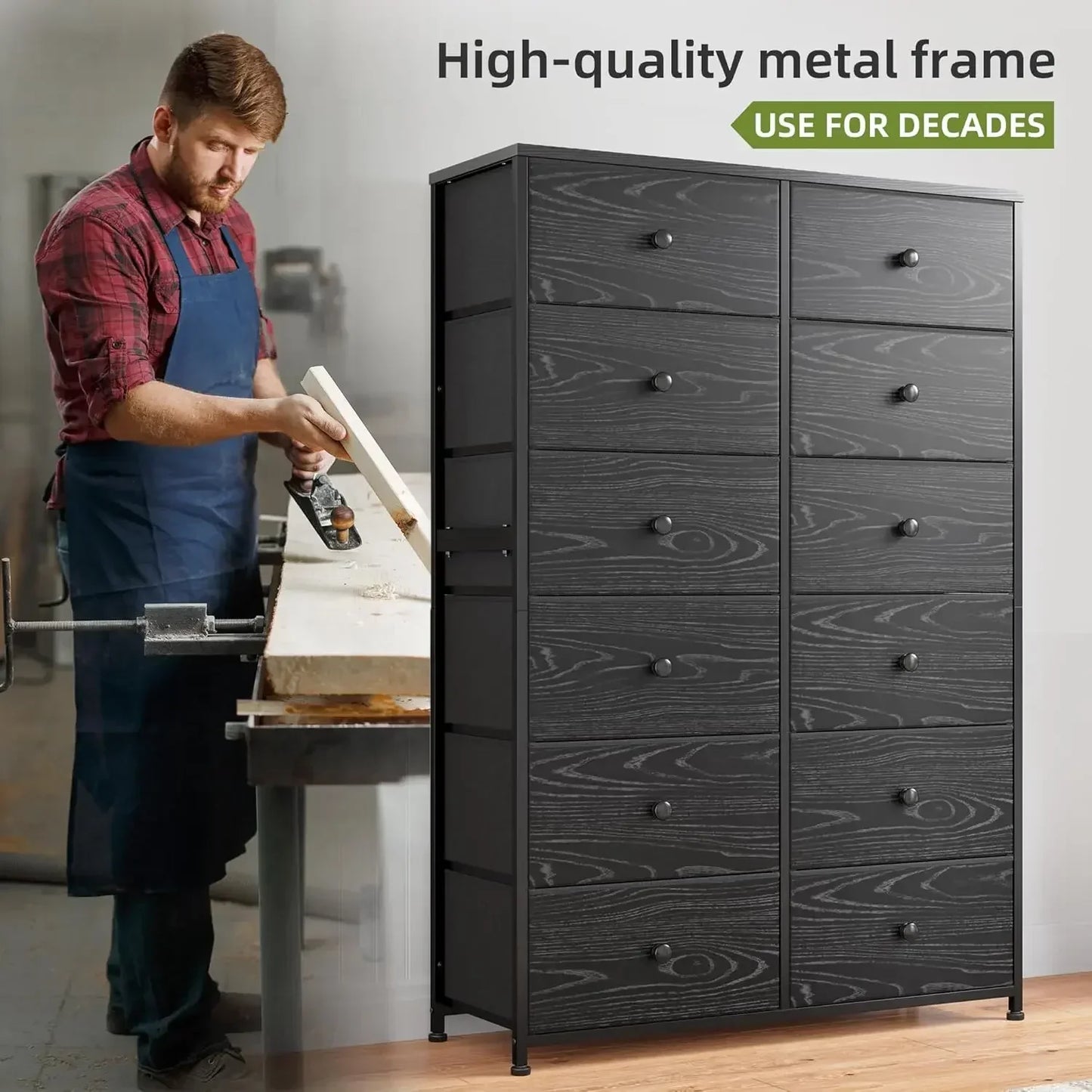Tall Bedroom Dresser with Drawers