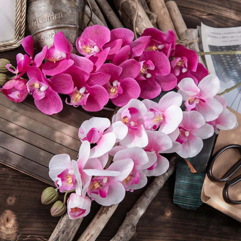10 Heads 72CM Real Touch Orchid Flowers