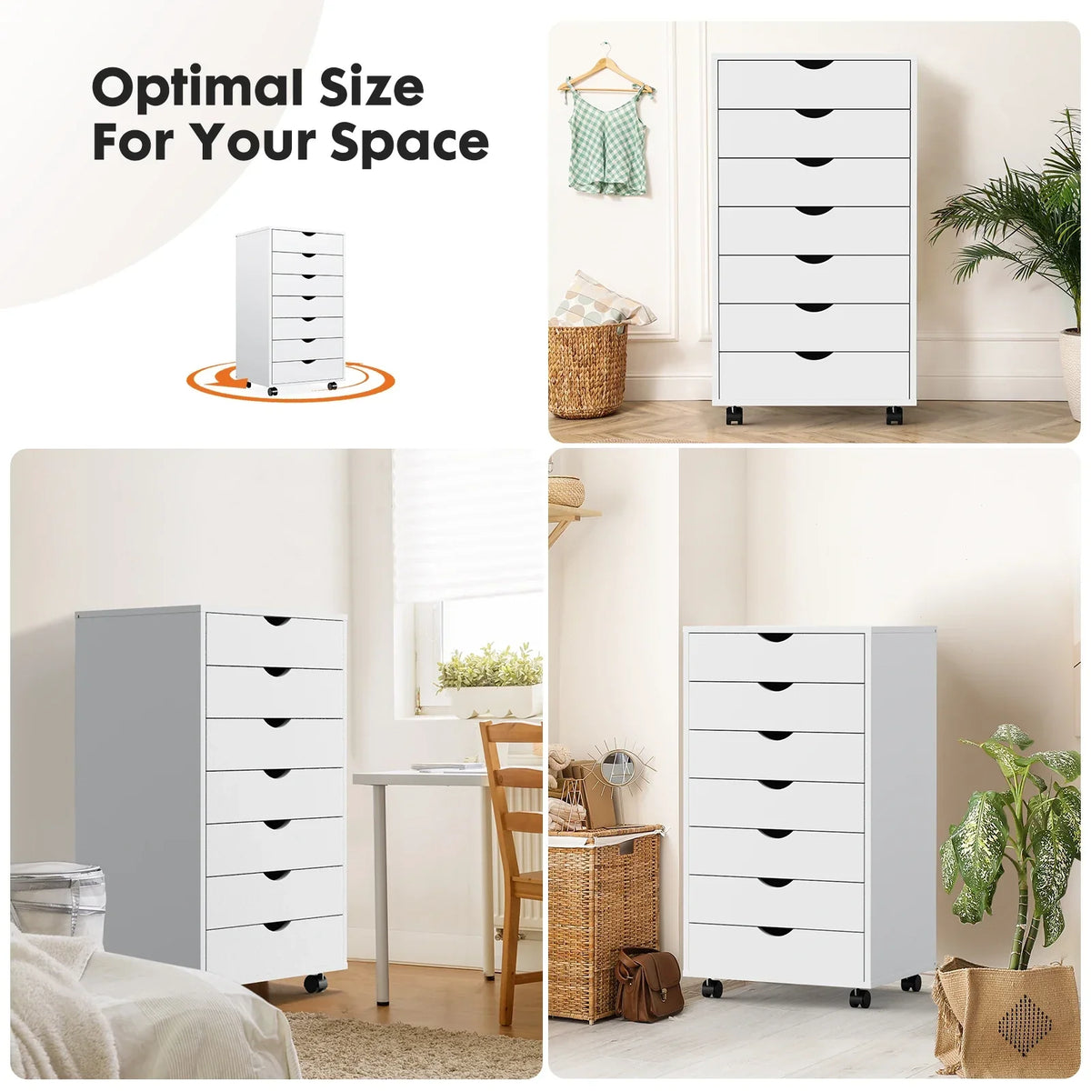JHK 7 Drawer Dresser Cabinet