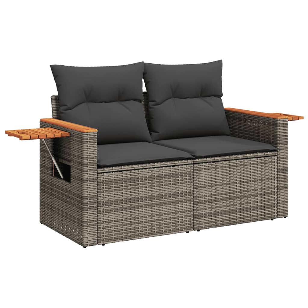 vidaXL Garden Sofa Set Gray