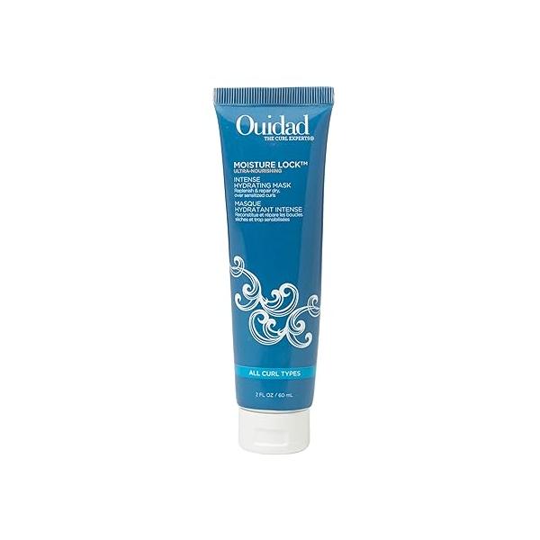 Ouidad Moisture Lock Hair Mask, 2 fl oz, Ultra-Nourishing Intense Frizz Control Curly Mask with Macadamia Nut Oil, Olive Helps Repair, Detangle, Restore Softness & Hydrate, All Curl Types