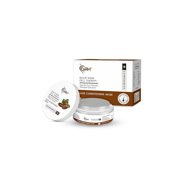 VRH Hair Conditioning Mask | Nourishes & Stimulates Follicles Encourages Pore Opening Faster Growth Features Herbocell, Coffee Extract Hydrolyzed Biotin Unisex (200ml) gray
