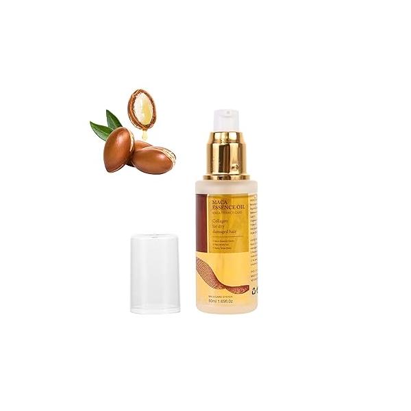 Moroccan Argan Oil for Hair, Collagen Hair Mask Dry Damaged Healing Cold Pressed Weightless Serum 50ml