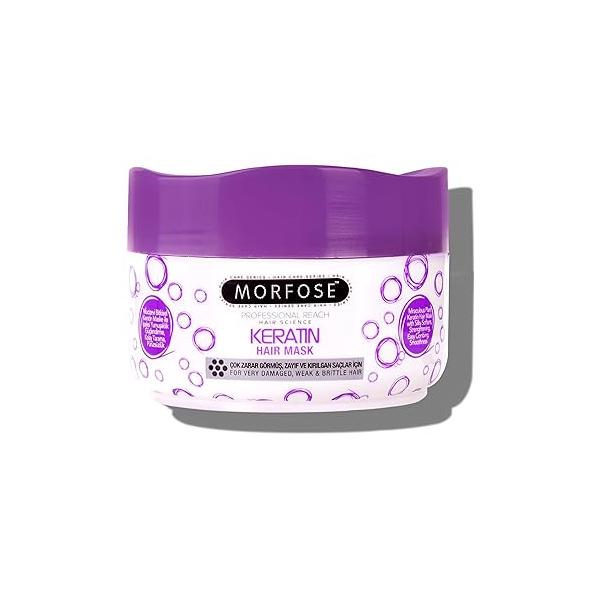 Morfose Professional Milk Therapy Hair Mask for Dry, Damaged, or Brittle Strands, 12 Essential Amino Acids, and Proteins, Fuller Healthier, Softer look, (large, 16.9 Fl Oz) (Collagen)