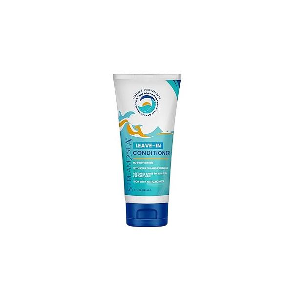 Leave-In Hair Conditioner Detangles & Replenish Moisture Natural Reef Safe Formula - Sulfate and Paraben Free with UV Protection by Stream2Sea